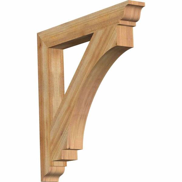 Ekena Millwork 4 in. x 32 in. x 32 in. Western Red Cedar Imperial Traditional Rough Sawn Bracket