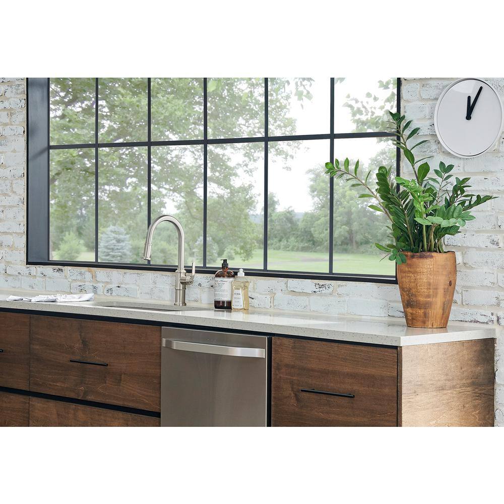 Kinzie Stainless Steel Single Handle Pull-Down Kitchen Faucet