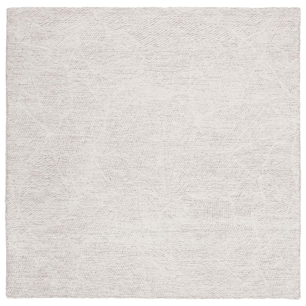 SAFAVIEH Metro Natural/Ivory 6 ft. x 6 ft. Solid Color Abstract Square Area Rug