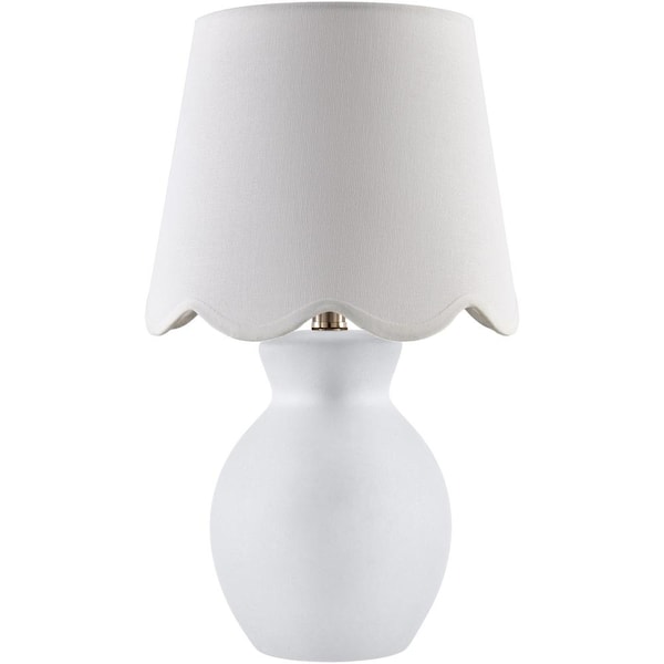 Livabliss Stella Diminuta STD-084 15 in. H x 8 in. W x 8 in. D Accent Table Lamp, White
