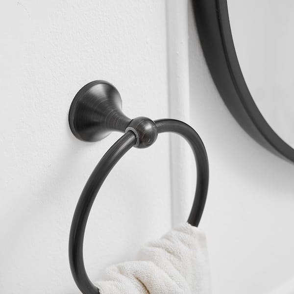 MODONA 17 in. Counter Top Towel Ring for Hand Towels in Satin Nickel  CTR02-SN - The Home Depot
