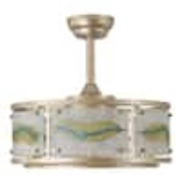 19 in. Indoor White Flush Mount Modern Enclosed Acrylic Ceiling Fan with E12 Base with Remote Included, Bulb Not Include