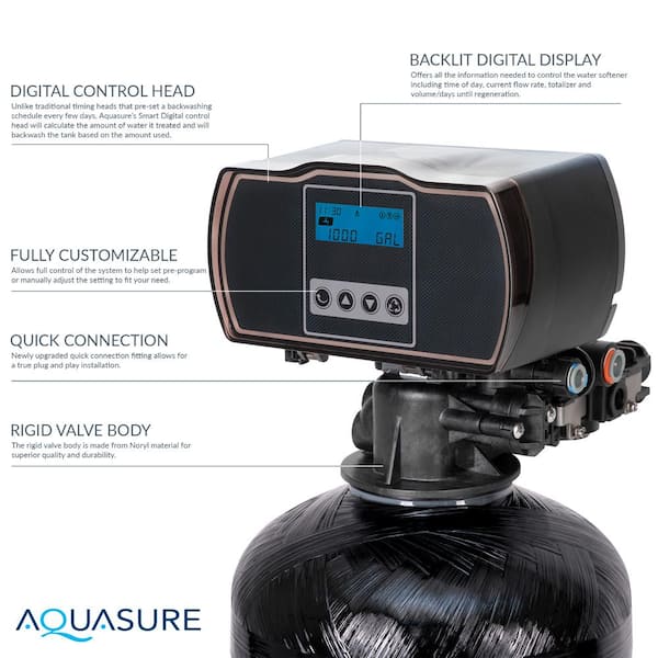 AQUASURE Whole House Filtration with 64,000 Grain Water AQUASURE Whole House Filtration with 64,000 Grain Water