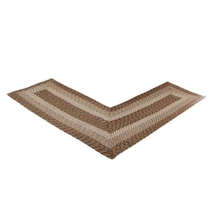 Better Trends Country Braid Reversible Indoor Area Utility Rug 100%  Polypropylene, 72 Round, Straw Stripe