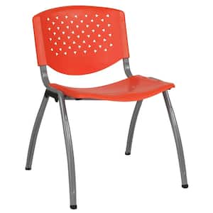 Plastic Stackable Chair in Orange