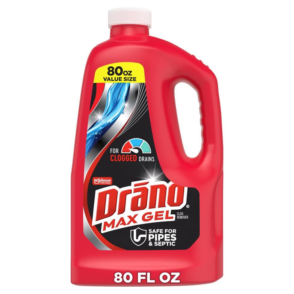 Drano 80 oz. Max Gel Drain Clog Remover and Cleaner CB401099 - The