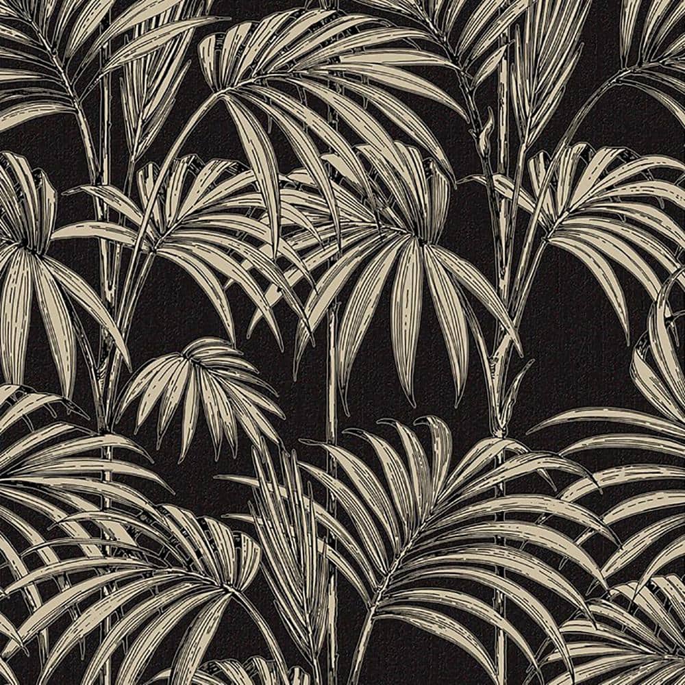 Graham & Brown Black and Gold Honolulu Wallpaper 32970 The Home Depot