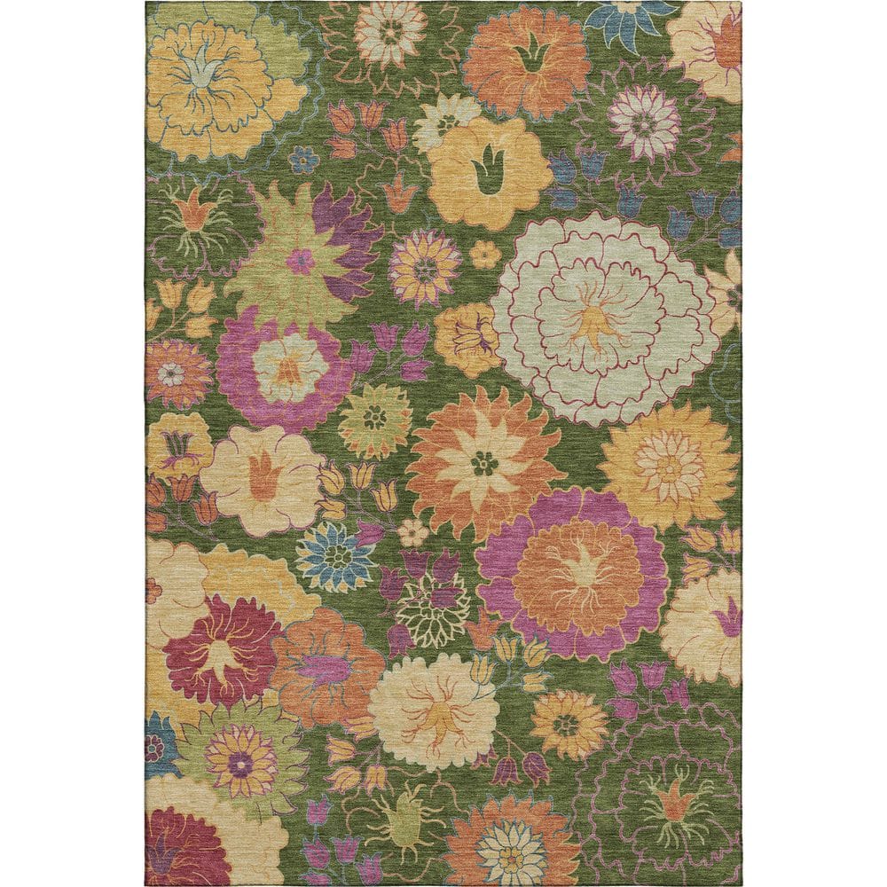 Mayfield Premium Machine Washable Abstract AMF2293 Aloe 8 ft. x 10 ft. Area Rug price history on PriceWatchPro
