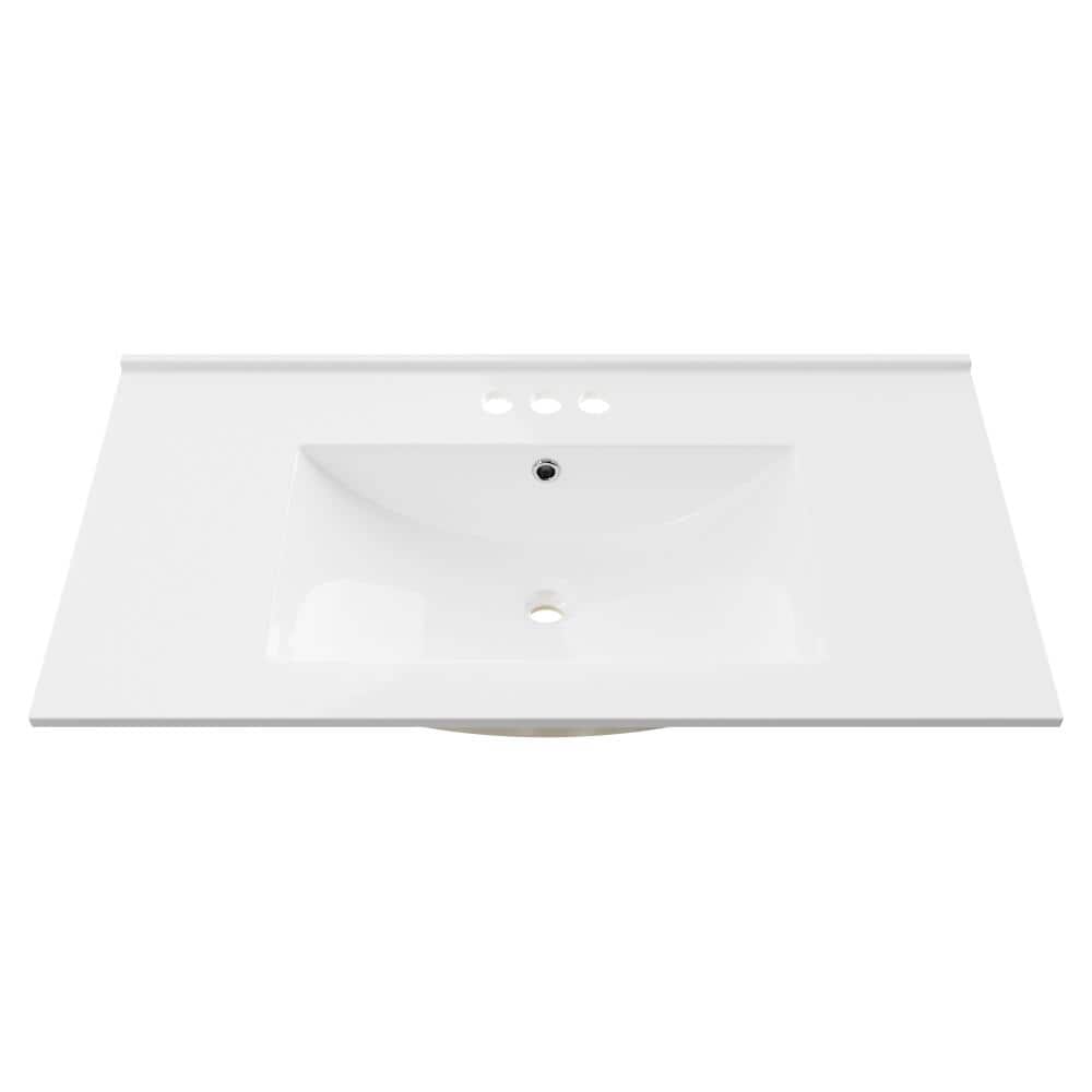 Luxeyard 36 in W x 18.25 in D Ceramic Vanity Top without