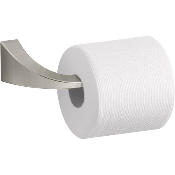 Katun Single Post Toilet Paper Holder in Vibrant Brushed Nickel