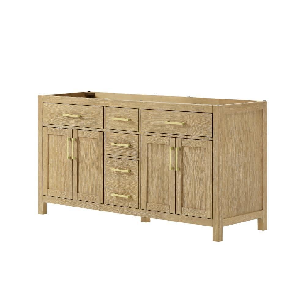 Beckett 65 in. Bath Vanity Cabinet without Top in Whitewashed Oak price history on PriceWatchPro