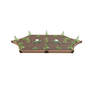6 ft. x 16 ft. x 5.5 in. Classic Sienna Composite Silver Salver Scalloped Raised Garden Bed - 1 in. Profile