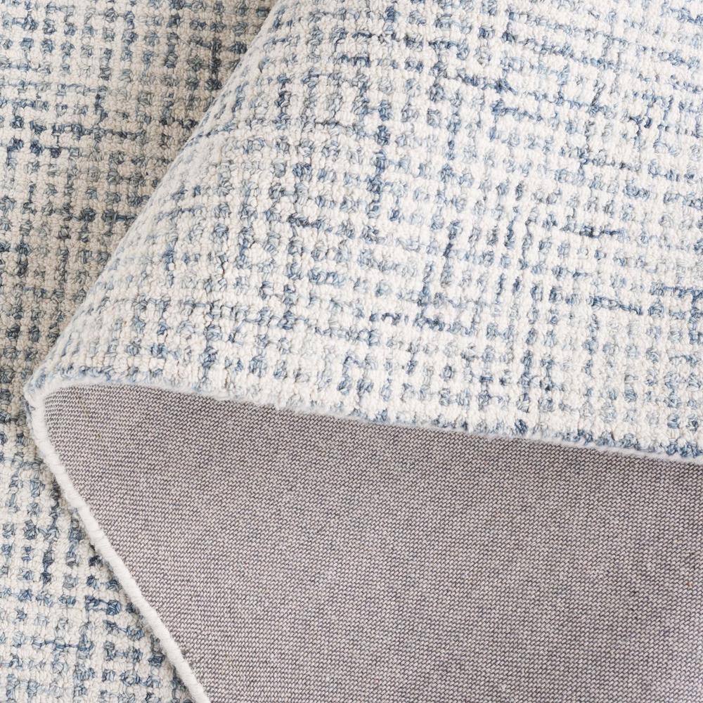 Handmade Blue and Ivory Wool Blend Tufted Rectangular Rug 3' x 5'