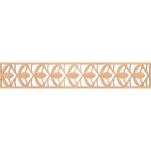 Salem Fretwork 0.375 in. D x 46.625 in. W x 8 in. L Hickory Wood Panel Moulding