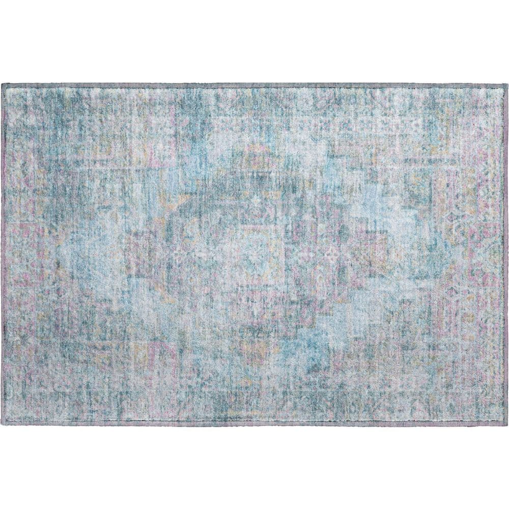 Mayfield Premium Machine Washable Abstract AMF2140 Blue 2 ft. x 3 ft. Accent Rug price history on PriceWatchPro