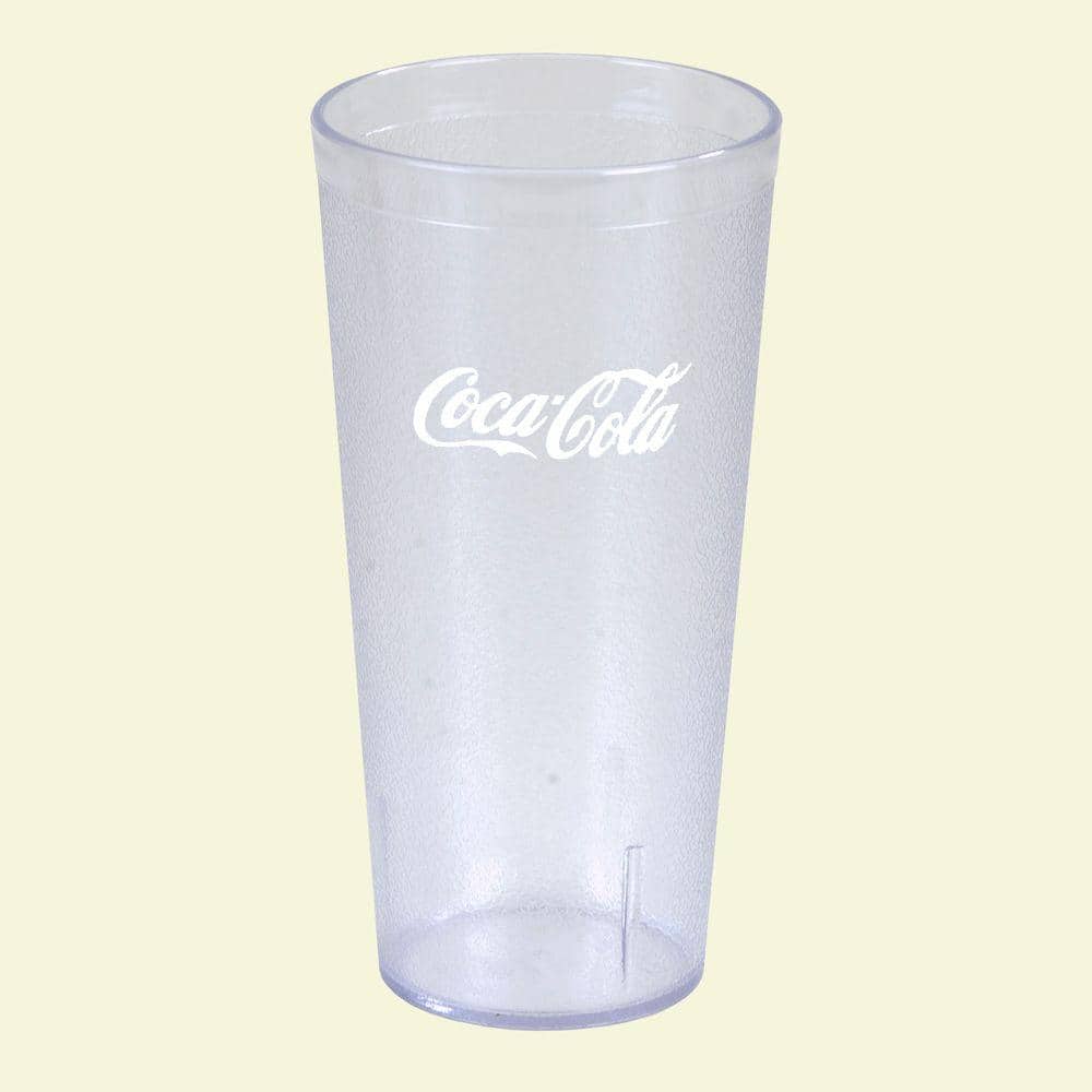 Carlisle 20 oz. SAN Plastic Stackable Tumbler in Clear with Coca Cola logo  imprint (Case of 72) 52203550A