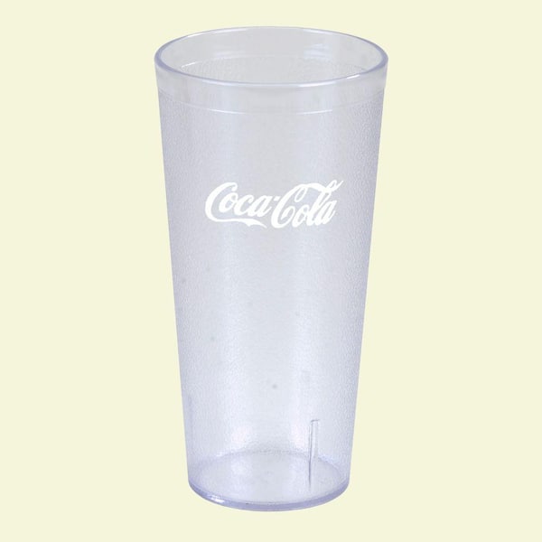 20 oz. SAN Plastic Stackable Tumbler in Clear with Coca Cola logo imprint  (Case of 72)