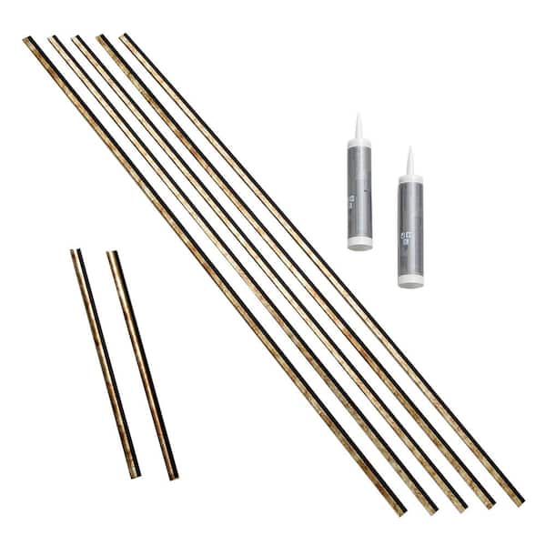 Fasade Bermuda Bronze 47 in. Vinyl Backsplash Accessory Kit (5-Pack)
