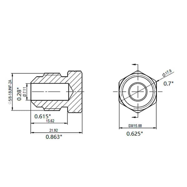 3/8 in. Flare Brass Plug Fitting
