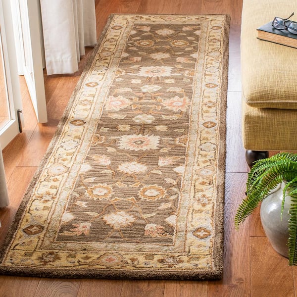 Anatolia Brown/Taupe 2 ft. x 10 ft. Border Runner Rug