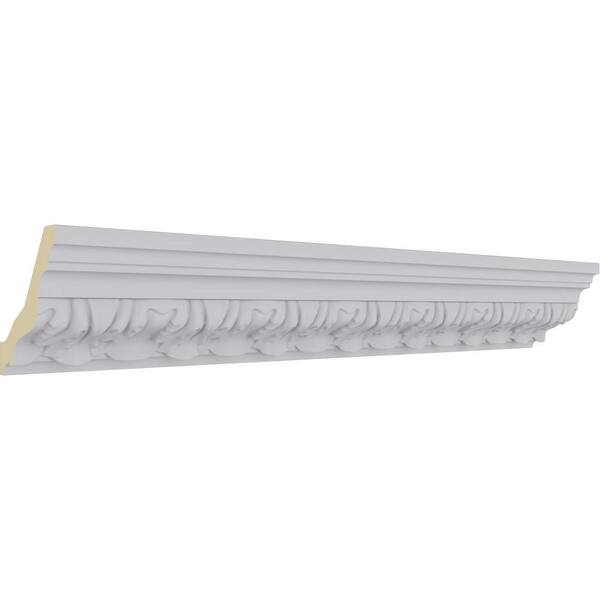Ekena Millwork 2-5/8 in. x 2-3/4 in. x 94-1/2 in. Polyurethane Ashur Crown Moulding