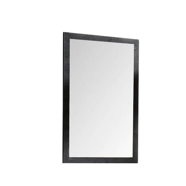 FINE FIXTURES Concordia 17.75 in. W x 33.5 in. H Small Rectangular Other Framed Wall Bathroom Vanity Mirror in Black Marble