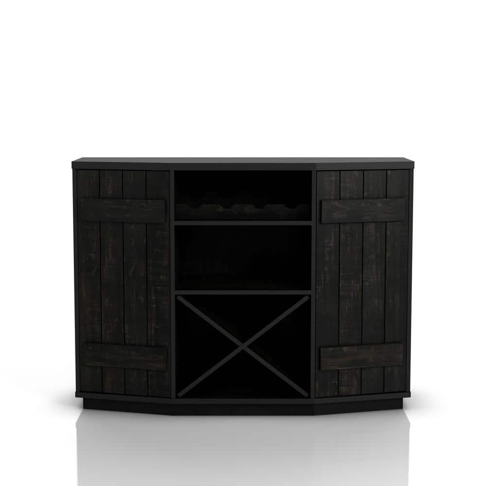 Furniture of America Shutler Reclaimed Black Oak Buffet with 2Shelves