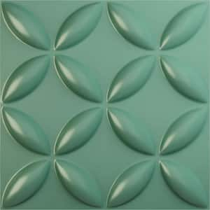 19 5/8 in. x 19 5/8 in. Wallflower EnduraWall Decorative 3D Wall Panel, Sea Mist (12-Pack for 32.04 Sq. Ft.)