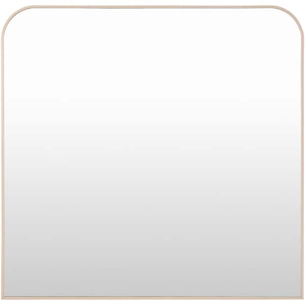 Aranya Modern Mantel Mirror, Brown, 35 in. H x 36 in. W x 1 in. D
