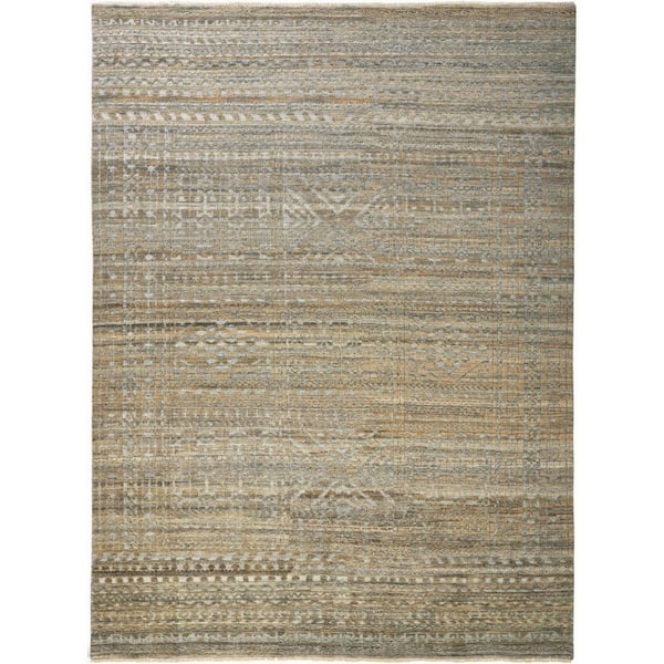 Gold, Tan Geometric 4 ft. x 6 ft. Area Rug