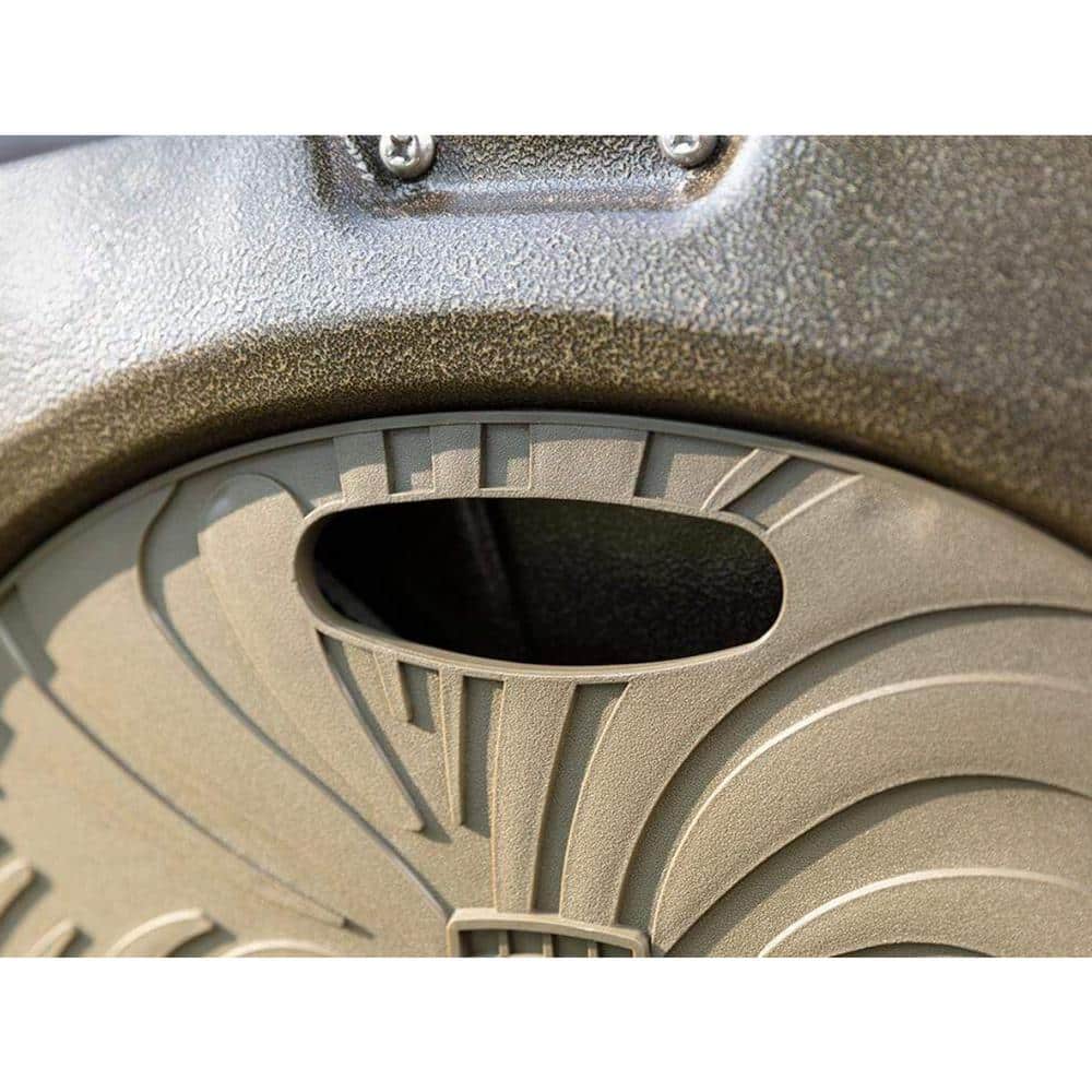 Heavy-Duty Green Metal Garden Hose Reel Box with Crank Handle