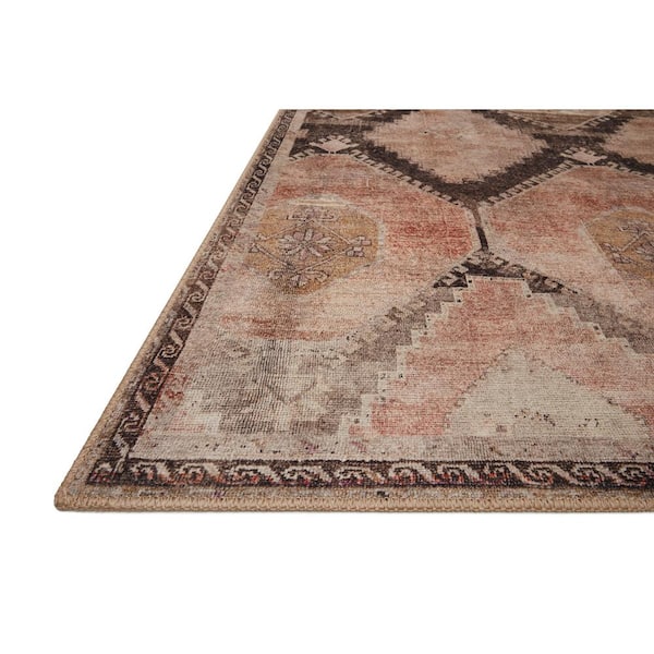 Wynter Graphite/Blush 3 ft. 6 in. x 5 ft. 6 in. Moroccan Printed Area Rug