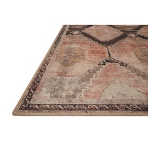 Wynter Graphite/Blush 2 ft. 6 in. x 7 ft. 6 in. Moroccan Printed Runner Rug