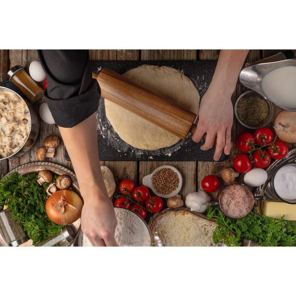 Acacia Wood Rolling Pin with Ergonomic Handles