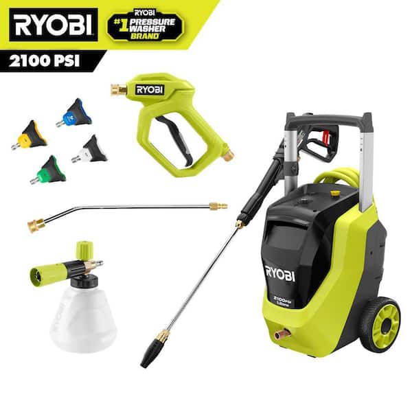 2100 PSI 1.2 GPM Cold Water Corded Electric Pressure Washer with Premium Foam Blaster and Automotive Accessory Kit