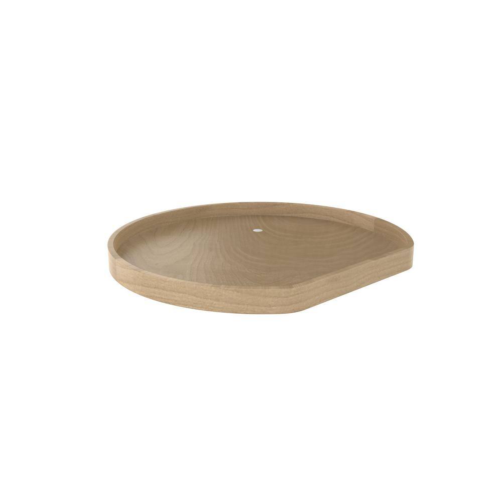 RevAShelf 28 in. Banded Wood DShape Lazy Susan with Steel Bearing LD