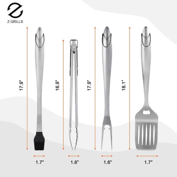 Review Analysis + Pros/Cons - Alpha Grillers Heavy Duty BBQ Grilling Tools  Set Extra Thick Stainless Steel Spatula Fork Basting Brush Tongs Gift Box  Package Best for Barbecue Grill 18 Inch Utensils