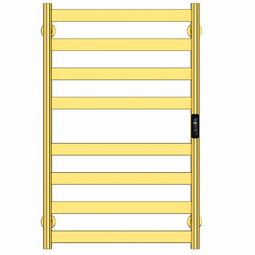 8-Bar Wall-Mounted Electric Towel Warmer, Plug-In & Hardwired, Polished Gold, AY1003 price history on PriceWatchPro