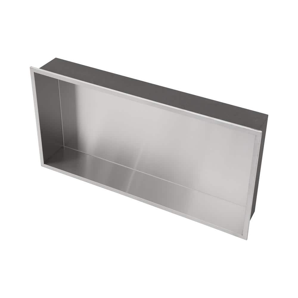 25 in. W x 13 in. H x 3.94 in. D Stainless Steel Shower Niche (Set of 1) Pieces in Brushed Nickel price history on PriceWatchPro