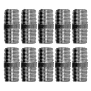 1/2 in. x 1-1/2 in. Black Industrial Steel Grey Plumbing Nipple (10-Pack)