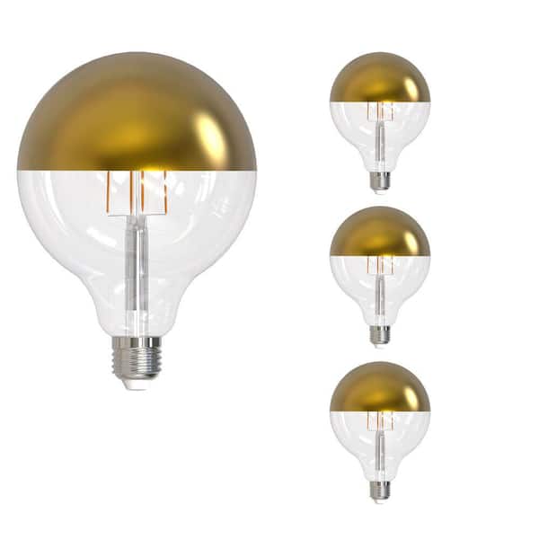 40 - Watt Equivalent G40 Dimmable Medium Screw LED Light Bulb Warm White Light 2700K 4 - Pack