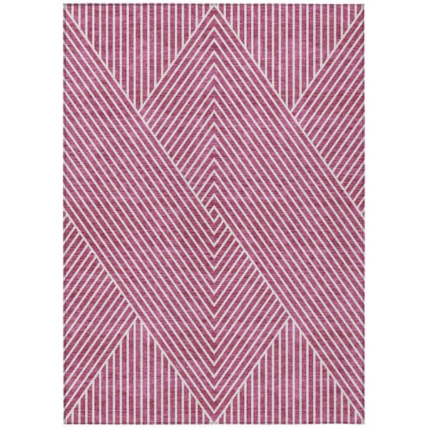 Chantille Machine Washable Indoor/Outdoor Abstract ACN937 Blush 10 ft. x 14 ft. Area Rug