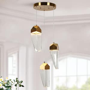 Y'INSP 3-Light Matte Black Modern Ceiling Light Fixture Cluster