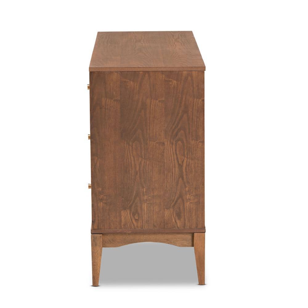 Landis Ash Walnut Mid-Century Modern Double Dresser