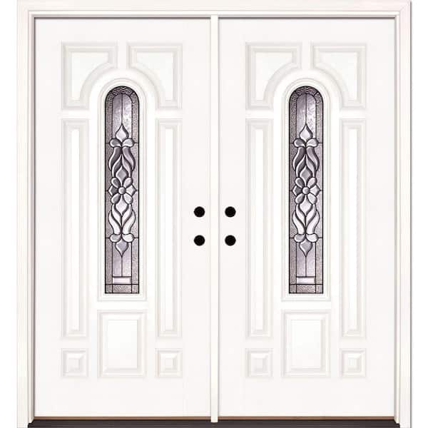 Feather River Doors 74 In X 81625 In Lakewood Patina Center Arch Lite Unfinished Smooth Left 0925