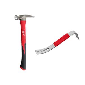 21 oz. Milled Face Poly Handle Hammer with 12 in. Pry Bar