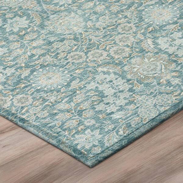 Chantille Machine Washable Indoor/Outdoor Abstract ACN3101 Teal 9 ft. x 12 ft. Area Rug