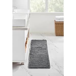 Christa Collection 18 in. x 54 in. Black 25% Cotton and 75% Polyester Rectangle Bath Rug