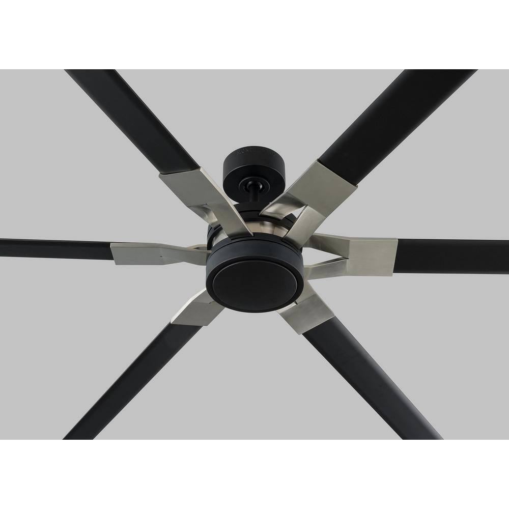 Midnight Black 96" LED Ceiling Fan with Remote and Light