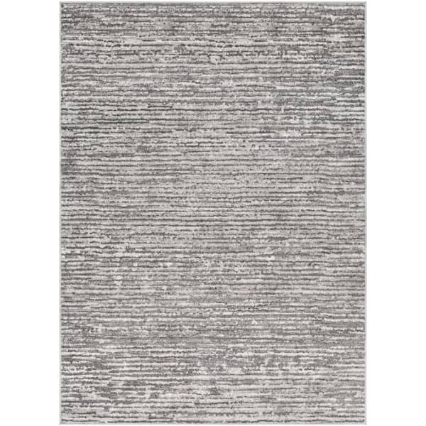 Livabliss Havana Charcoal/Grey 5 ft. 3 in. x 7 ft. 3 in. Solid Area Rug